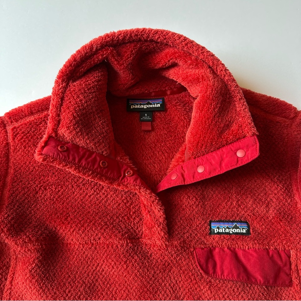 Patagonia Women’s Re-Tool Snap-T Fleece Pullover Brick Red Small - Picture 2 of 7